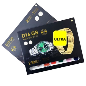 Montre de luxe à quartz, 7 bracelets, S9 <span class=keywords><strong>Ultra</strong></span>, tracker de fitness doré, étanche IP67, coffret cadeau, 2 montres, D14 GS <span class=keywords><strong>Ultra</strong></span>, montre connectée - Product Image 2