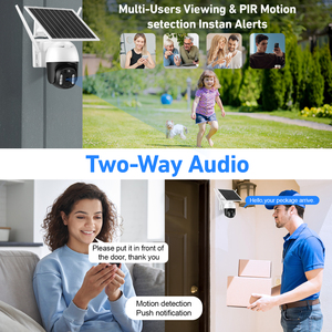 Kamera CCTV 4G Night Vision dengan Audio Dua Arah yang Lancar, Kualitas Tinggi, Grosir Pabrik, Deteksi Gerakan Humanoid PIR, Kamera Solar PTZ - Product Image 2