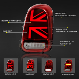 AURON New Clear ABS Waterproof LED Rear <b>Tail</b> Lamp Conversion Kit Mini F60 2017-2021 <b>Plug</b> & Play 100% Fitment 36W 6000 lm - Product Image 5