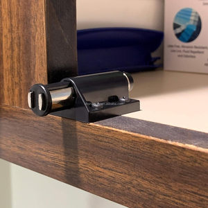Armoires à loquet magnétique en acier noir avec plaque métallique (lot de 2) - Product Image 3