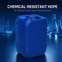 Bidon empilable en HDPE de 10 L avec bouchon à vis à large ouverture de 60 mm pour l'emballage de produits cosmétiques, de soins personnels et de carburant