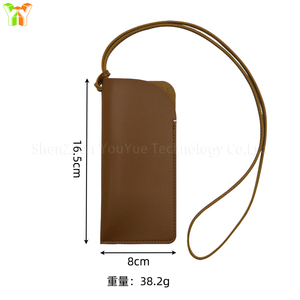 <strong>Korean</strong> Style Fashion Neck Hanging <strong>Glasses</strong> Bag Crossbody Lanyard Leather Outdoor Sunglasses Case - Product Image 6