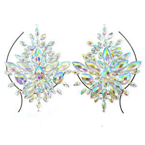 Sein bijou autocollant poitrine gemme paillettes strass <span class=keywords><strong>tatouage</strong></span> <span class=keywords><strong>temporaire</strong></span> décoration bijoux corps Art décor pâte pour cristal Festival - Product Image 4