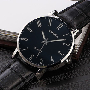 Reloj AMORA para hombre, reloj de regalo, reloj de pulsera de cuarzo con correa de acero simple - Product Image 3