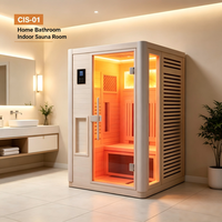 Sauna Inframerah Hemlock Spektrum Penuh Baru untuk 2 Orang, Sauna Inframerah Dalam Ruangan dengan Lampu Merah yang Laris Manis, Sauna Inframerah Prefab