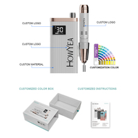 HOWYEA Ponceuse à ongles professionnelle rechargeable à moteur à balais de charbon, personnalisable