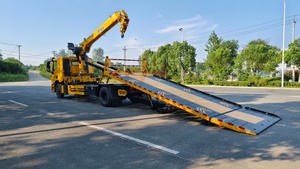 Grúa de plataforma plana RHD y LHD para remolque de vehículos con capacidad de elevación de 4 a 10 toneladas para vehículos dañados o maquinaria de montacargas - Product Image 3