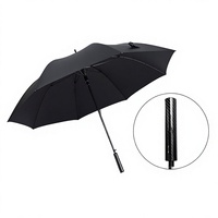 Parapluie moderne haut de gamme à ouverture automatique, ultra léger, entièrement en fibre de carbone, surdimensionné, à double poignée longue, pour le golf et les affaires, 8 baleines