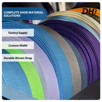 Sangle en sergé 100 % nylon couleur Pantone personnalisée, sangle tissée imperméable pour baskets et chaussures décontractées (matière première)
