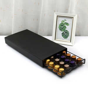 Support de tiroir pour capsules de café <span class=keywords><strong>Nespresso</strong></span>, 40 pièces de stockage de fil de maille métallique de fer de revêtement de poudre noire de cuisine - Product Image 3