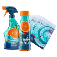 Étiquette thermorétractable personnalisée en plastique PET PVC, film adhésif sensible à la chaleur pour l'emballage de boissons énergisantes, jus et autres boissons