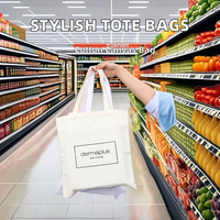 Sacs fourre-tout en toile de coton et lin personnalisés avec logo imprimé, confortables pour le shopping, les cadeaux et les trajets quotidiens