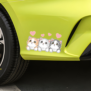Autocollant de pneu de voiture personnalisé, design amusant, autocollants de pare-chocs, logo 3D, autocollants de dessin animé pour véhicule, décoration DIY - Product Image 2