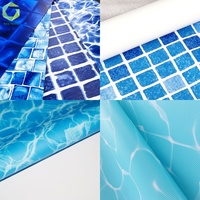 Bâche en tissu PVC enduit tissé antistatique de haute qualité Gaia, imperméable, 1,5 mm, impression personnalisée en rouleau, pour revêtement de piscine