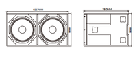 Subwoofer Q28 puissant et durable à double haut-parleur passif de 18 pouces, 1200 watts, excellent rapport qualité-prix