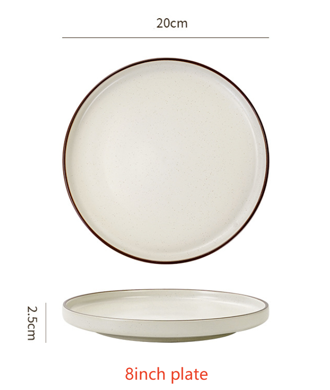 plato blanco de 8 pulgadas