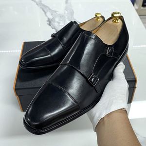 Zapatos Formales de Negocios para Hombre, Hechos a Mano con Cuero Genuino de Alta Gama, Estilo Clásico Monck - Product Image 3
