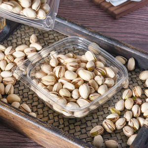 Bán buôn vuông giả mạo bằng chứng dùng một lần 8oz 12oz 16oz 24oz 32oz hạt bao bì hộp nhựa với nắp - Product Image 3