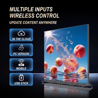 Afficheur LED portable pliable pour intérieur, P1.86 P2 P2.5, signalisation numérique, fréquence de rafraîchissement 3840Hz, contrôle Wi-Fi, écran LED