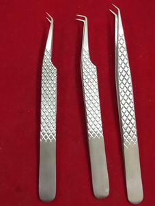 Pinzas Profesionales para Extensión de Pestañas con Punta de Diamante, 45 y 90 Grados, Acero Inoxidable, Herramienta de Belleza Obexa OBT-96521 - Product Image 3