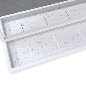 Miroir de salle de bain LED encadré de 30x18 pouces rétroéclairé et éclairé à l'avant, excellent pour le maquillage et le rasage quotidiens - Product Image 6