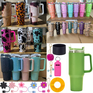 Patente 40oz vaso aislado de acero inoxidable tapa a prueba de fugas botella de agua a prueba de polvo taza de café con pajita taza frasco para exteriores - Product Image 1