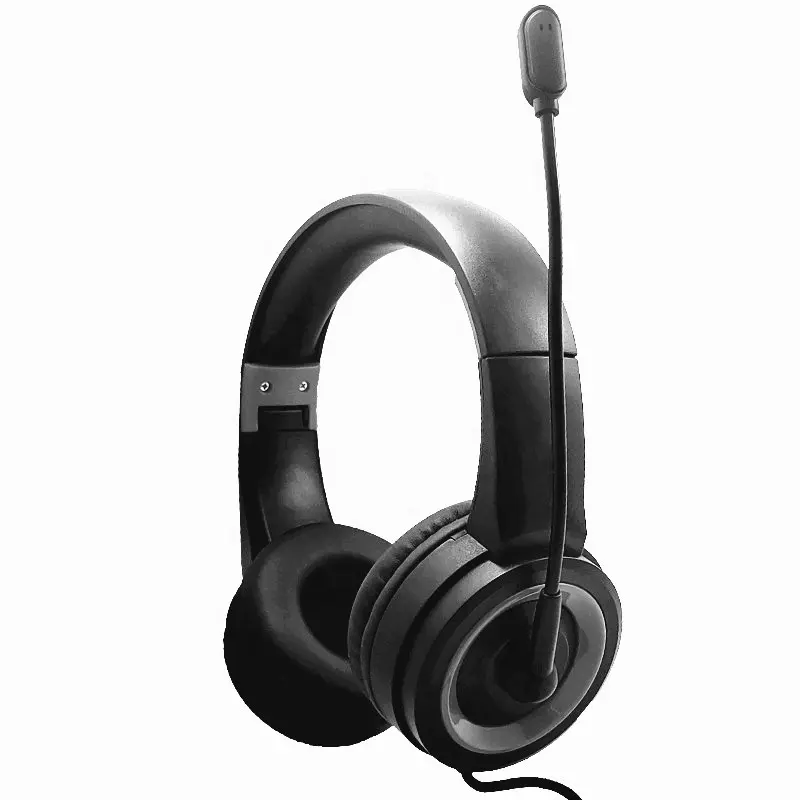 Pabrik OEM headphone game Surround Stereo headphone dengan Mic lampu LED over-ear headphone untuk Laptop Tablet gamer