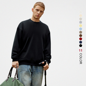 Tùy Chỉnh Unisex Đồng Bằng <span class=keywords><strong>Crewneck</strong></span> Áo Thêu In Ấn Logo Chất Lượng Cao Trống Bông Polyester <span class=keywords><strong>Crewneck</strong></span> Áo Cho Nam Giới - Product Image 2