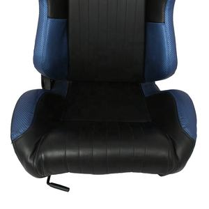 Универсальное гоночное сиденье Регулируемое черное углеродное волокно + ПВХ кожаное ведро Спортивное автомобильное сиденье - Product Image 4