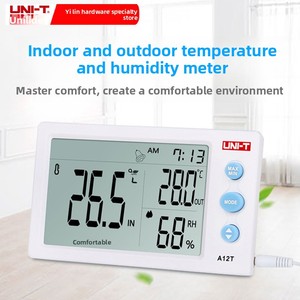 Termómetro Higrómetro Digital de Alta Precisión UNI-T A10T/A12T/A13T con Selección de Modo de Visualización de Hora para Uso Doméstico en Interiores/Exteriores - Product Image 2
