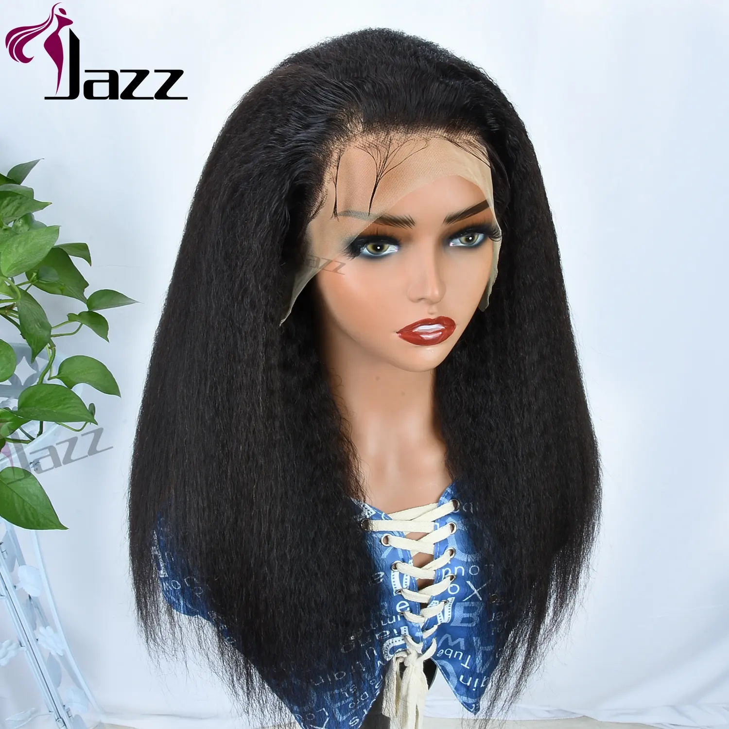 Factory Vendor Virgin Human Hair Afro Yaki Curl Kinky Straight Clip Ins Wigs glueless Swiss HD Lace Frontal Wigs For Black Women