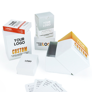 Cartes de jeu de poker universelles de taille standard blanches imprimées sur mesure avec coins arrondis et boîte rigide en deux parties pour cadeau promotionnel - Product Image 1