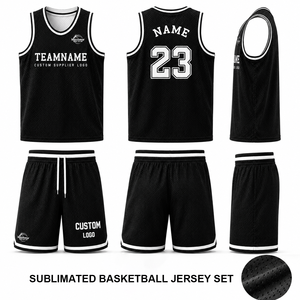 Basketbaltenue voor heren, op maat bedrukt, sublimatieprint, mesh, sneldrogend, vochtregulerend, ademend, duurzaam, speciale kit - Product Image 1