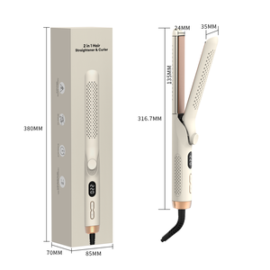 Lisseur de cheveux professionnel en céramique à flux d'air, ion <span class=keywords><strong>négatif</strong></span>, double fonction, plaques extra longues, flux d'air <span class=keywords><strong>froid</strong></span>, OEM - Product Image 5
