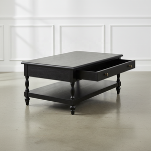 <span class=keywords><strong>Table</strong></span> <span class=keywords><strong>basse</strong></span> rectangulaire en chêne massif de style français moderne et traditionnel <span class=keywords><strong>avec</strong></span> <span class=keywords><strong>tiroir</strong></span>, mobilier de luxe pour salon - Product Image 4