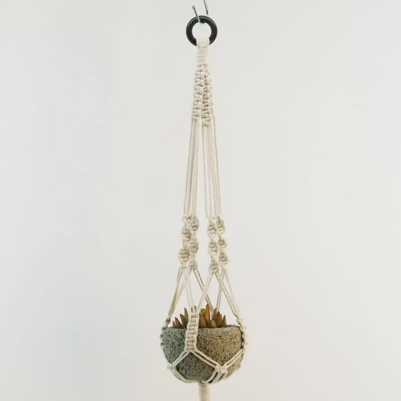 Macrame Polyester Plantenhanger Hangende Bloempot Voor Huisdecoratie En Tuin