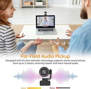 MT-VIKI เว็บแคม4K Ai <span class=keywords><strong>ก</strong></span>ับ PTZ ToF 0.2s ออโต้โฟกัส HDR 92 ° มุมกว้าง4K 30/1080P 60<span class=keywords><strong>ก</strong></span>ารควบคุมท่าทางและการติดตามวัตถุ - Product Image 3