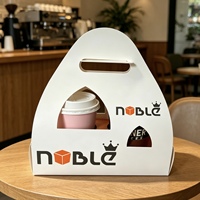 Offre Spéciale – Boîtes en Carton Personnalisables pour Gobelets à Café Jetables avec Poignée – Vente en Gros