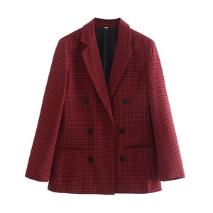 Giacca da donna nuova Plaid <span class=keywords><strong>doppiopetto</strong></span> donna autunno Top 5 colori - Product Image 4