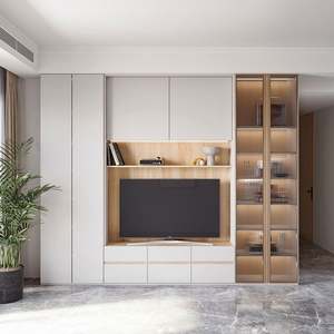 Mueble para TV LED Versátil de Primera Calidad, Diseño Inteligente para el Hogar y Hoteles, Madera, 65 Pulgadas o Más, Moderno, Agrega Encanto a la Sala de Estar o Apartamento - Product Image 1