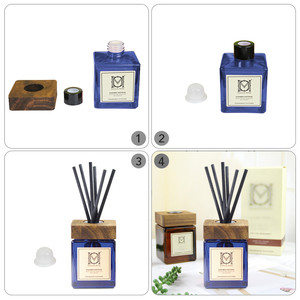 Difusor de lengüeta personalizado, botella de vidrio colorida, difusor de Aroma - Product Image 6