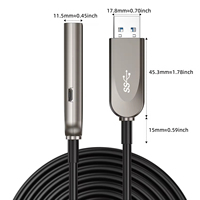 Cable de Extensión USB 3.0 de Fibra Óptica Activa, PVC, 100M, Macho a Hembra, Transferencia de Datos de 5Gbps para Cámara
