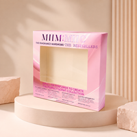Boîte d'emballage de parfum personnalisée avec fenêtre, boîte pliante imprimée avec logo pour coffrets cadeaux de parfums roll-on