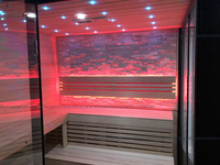 Sauna et bain turc à vapeur moderne personnalisé aristocratique de remise en forme et de réadaptation douche cadre en aluminium verre