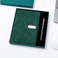 Libreta de Lujo A5 con Tapa Dura, Personalizable con Logotipo, Agenda de Cuero PU de Lujo con Bolígrafo Metálico de Regalo