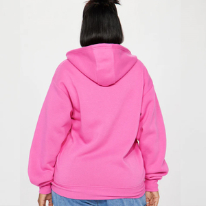 เสื้อมีฮู้ดของผู้หญิงผ้าคอตตอนแบบมีซิปปักออกแบบได้ตามต้องการสำหรับเสื้อผ้าลำลอง100% - Product Image 3