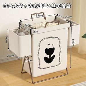 Durable Modern Non-Woven Fabric Laundry Basket with Metal Handle <b>for</b> Bathroom Storage - Product Image 3