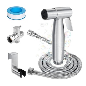Juego de rociador de bidé de acero inoxidable de primera calidad para baño, rociador de bidé de mano con gancho para inodoro, kit de rociador de bidé para inodoro - Product Image 1