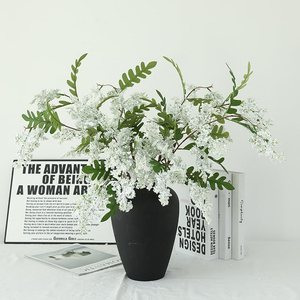 3 Tallos de Flores Artificiales de Locust, Flores Artificiales Adecuadas para Decoración de Interiores y Exteriores, Fiestas, Bodas, Ramos - Product Image 3