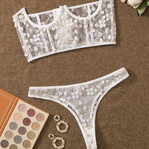 Lingeries Sex Hot Erotische Volwassen Strapless Kanten Bralette Lungerie Body Set Bh Witte Meisjes Sexy Pure Lingerie Corset Bustier - Product Image 1